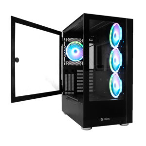 Case Gamer Teros TE-1164N, Mid Tower, ATX, 600W Bronce, NEGRO, USB 3.0 / 2.0, Audio.